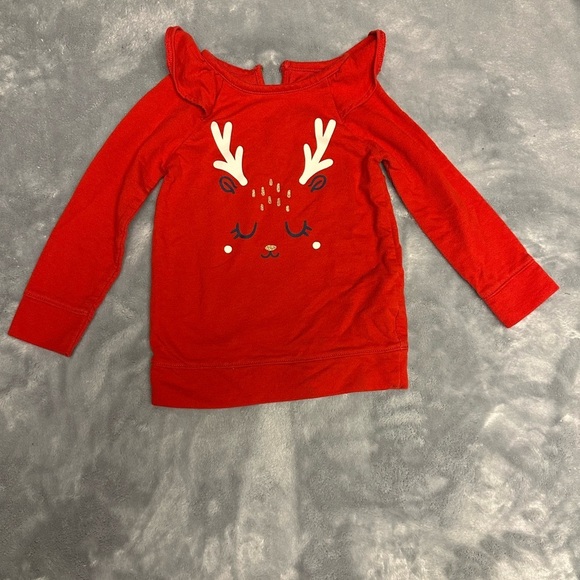 Cat & Jack Vibrant Red Toddler Sweatshirt - Picture 2 of 5